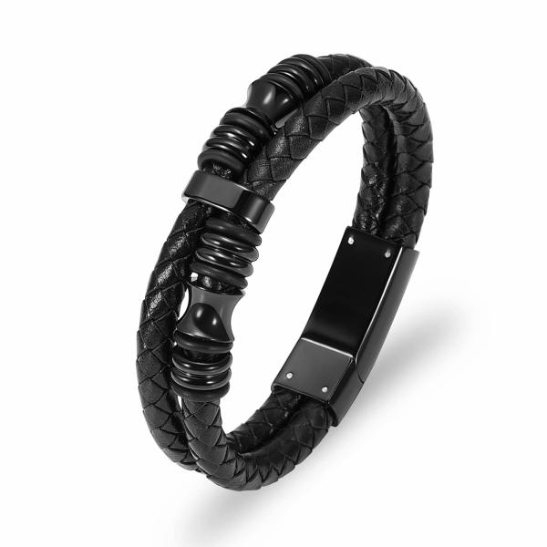【並行輸入品】ミニクレメーション火葬ジュエリー骨壺ブレスレット 編み込みレザーメモリアル骨壷バングル...