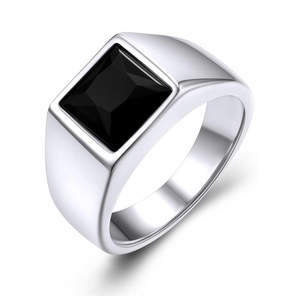 【並行輸入品】GoldChic Jewelry メンズ スクエア ジェムストーン シグネットリング ...