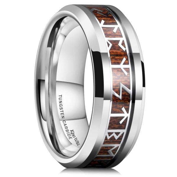 【並行輸入品】 King Will Men Tungsten Wedding Band 8mm Si...