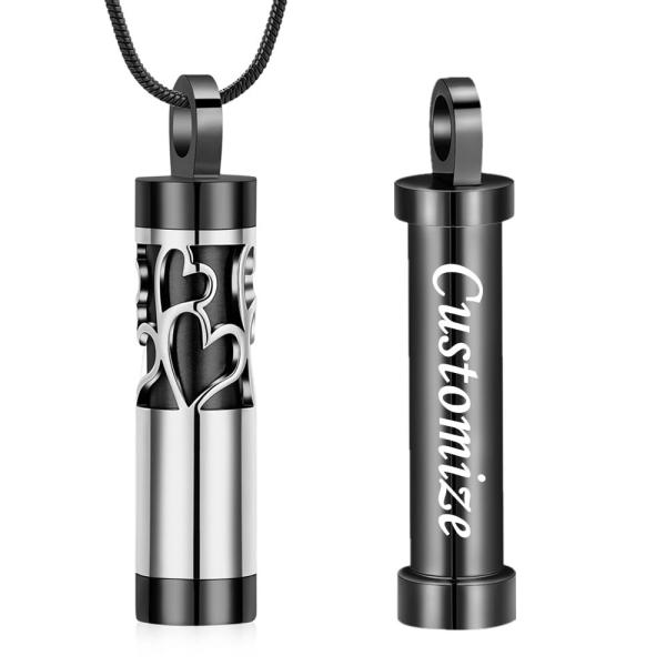 【並行輸入品】 VCCWYQK Hollow Cylinder Urn Necklace for A...