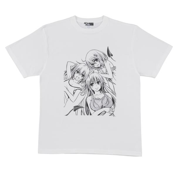 プラス/60☆未開封☆To LOVEる 15周年記念 原画展 ビッグTシャツ XL ララ・モモ・ナナ...