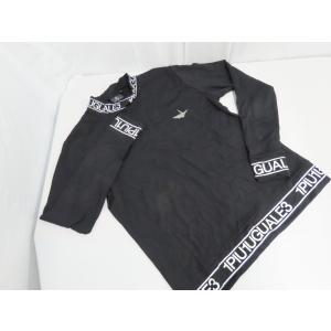 1 piu 1 uguale 3 ゴルフシャツ ブラック Vサイズ メンズゴルフ ポロシャツ モックネック | 1PIU1UGUALE3 GOLF