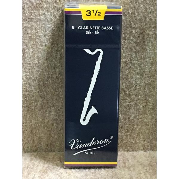 Vandoren バンドレン Bass クラリネット リード Trad 3-1/2 (5枚入)