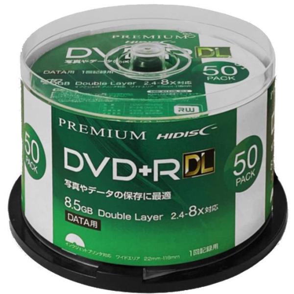 HIDISK　HIDISC データ用 DVD+R DL 片面2層 8.5GB 50枚 8倍速対応 イ...