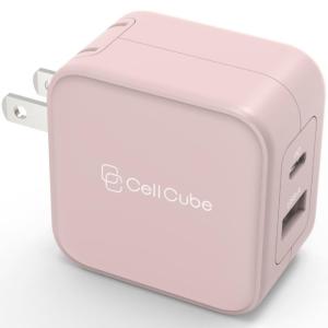 FUNMAXJAPAN　2ポートUSB-C Fast Charger （12w + PD20w）　CellCube　CC-AC07-0566　薄桜｜onhome