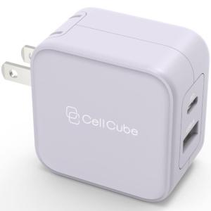 FUNMAXJAPAN　2ポートUSB-C Fast Charger （12w + PD20w）　CellCube　CC-AC07-0580　白藤｜onhome
