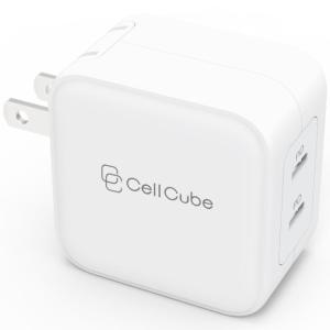 FUNMAXJAPAN　2ポートUSB-C Fast Charger （PD20w×2）　CellCube　CC-AC08-0221　白｜onhome
