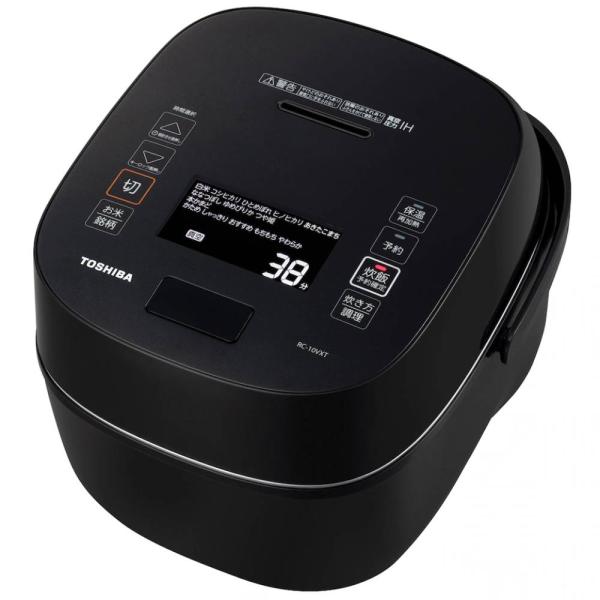 東芝　真空圧力IHジャー炊飯器（5.5合炊き）　炎 匠炊き　RC-10VXT K　グランブラック