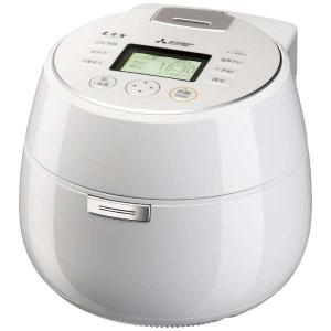 MITSUBISHI（三菱）IHジャー炊飯器 本炭釜 KAMADO 本炭直火炊き 羽釜タイプ 5.5合炊き NJ-AWB10 W[NJAWB10W] 月白（げっぱく）