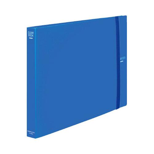 クリヤーブック A3横 替紙式30枚ポケット30穴 青 (コクヨ) コクヨ【メーカー直送品】