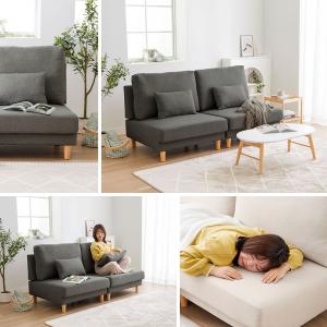 ソファー ハイバック ソファーベッド 2人掛け...の詳細画像1