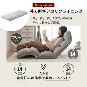 座椅子 1人掛 ハイバック ソファベッド リク...の詳細画像4