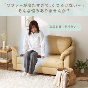 ソファーカバー 2人掛け 肘あり あったか 吸...の詳細画像2