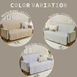 ソファーカバー 2人掛け 肘なし 肘無し 綿1...の詳細画像2