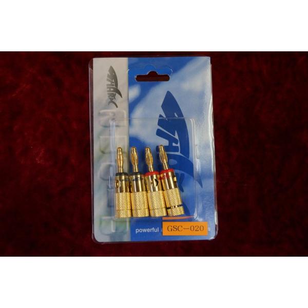 SHARKWIRE　シャークワイヤー GSC020 金メッキバナナプラグ 4個1組