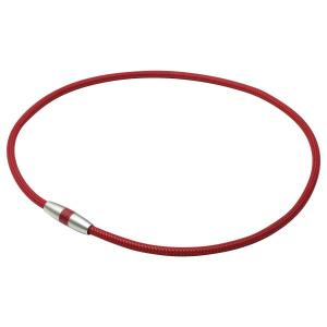 ファイテン RAKUWA磁気チタンネックレス ファイテン ボルドー メタリックレッド／45cm