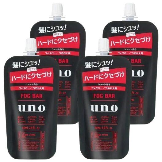 【4個】ウーノ フォグバー (がっちりアクティブ) つめかえ用 80ml 男性