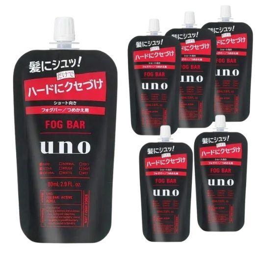 【6個】ウーノ フォグバー (がっちりアクティブ) つめかえ用 80ml 男性