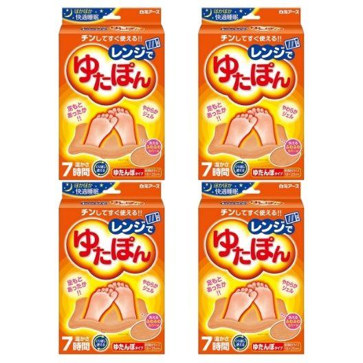 【4個】レンジでゆたぽん ぽかぽか快適睡眠 くりかえし使える　ゆたぽん huyu