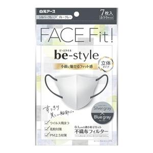 リブふわバイカラー立体マスク3D 40枚 サンドベージュ