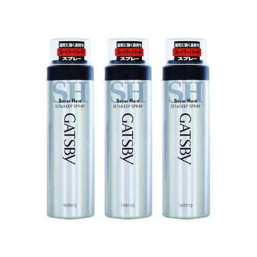 【3個】マンダム GATSBY ギャツビー セット＆キープ スプレー スーパーハード 180g 男性