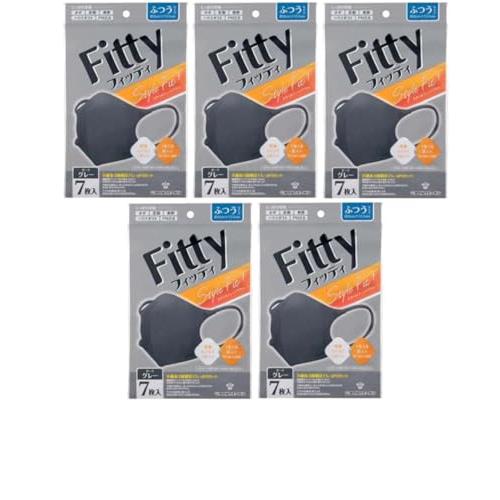 【5袋計35枚】玉川衛材 フィッティ Fitty スタイルフィット プラス 立体 マスク 7枚入 ふ...