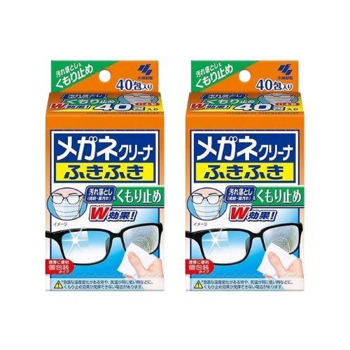 【外箱同封無】【2箱計80枚 箱から出してメール便にて発送】小林製薬 メガネクリーナ ふきふき くも...