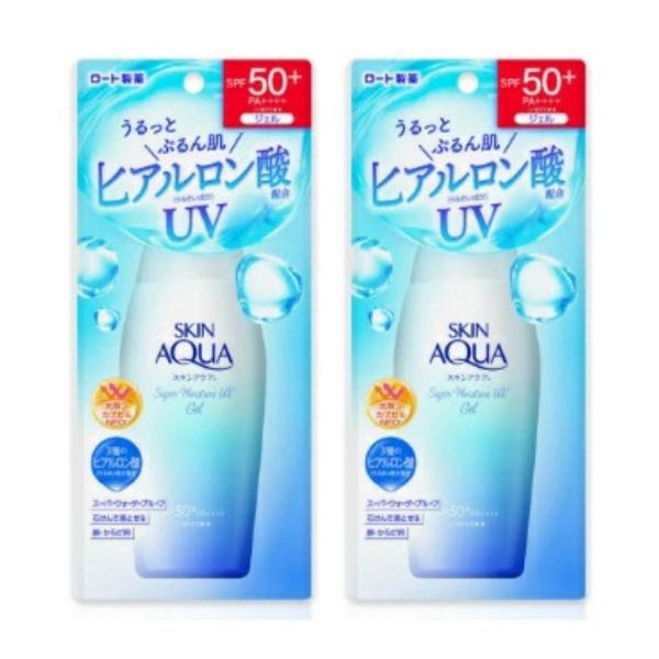 【2個】ロート製薬 スキンアクアスーパーモイスチャーUVジェル 110g ヒアルロン酸配合UV スー...