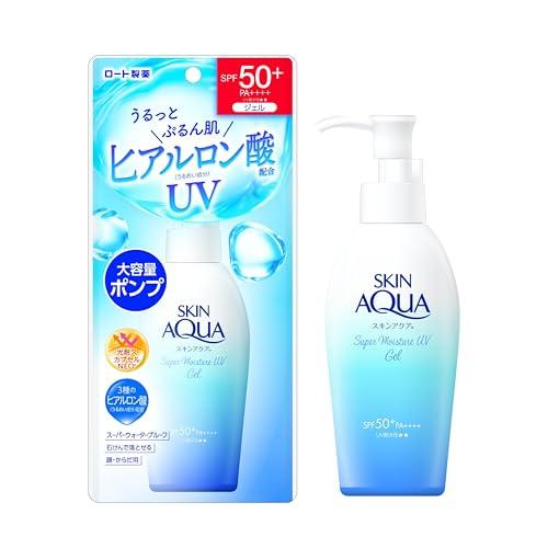 ロート製薬スキンアクアスーパーモイスチャーUVジェルポンプ 140g SPF50+ PA++++ 日...