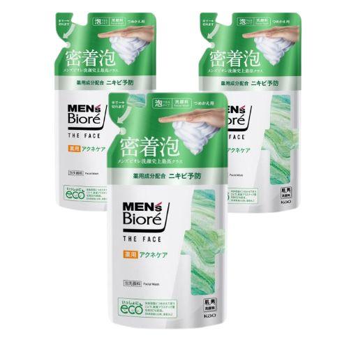 【3個】花王 メンズビオレ ザフェイス薬用アクネケア つめかえ用 170ml 男性
