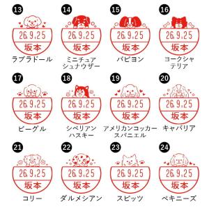 犬のはんこ イヌの印鑑「いぬなかま」日付回転印...の詳細画像2