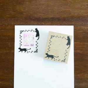 切手フレーム(ねこのシルエット) ゴム印 (a...の詳細画像2