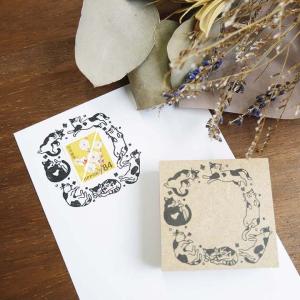 切手フレーム(ねこだらけ) ゴム印 (a-06...の詳細画像1