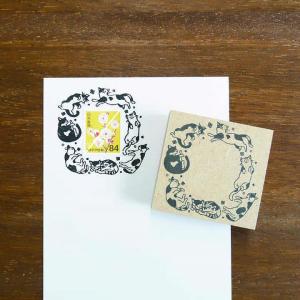 切手フレーム(ねこだらけ) ゴム印 (a-06...の詳細画像2