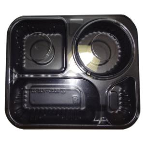 SDカレーK26-22BK 黒 蓋付セット(50枚入) 外嵌合 カレー容器 パスタ容器