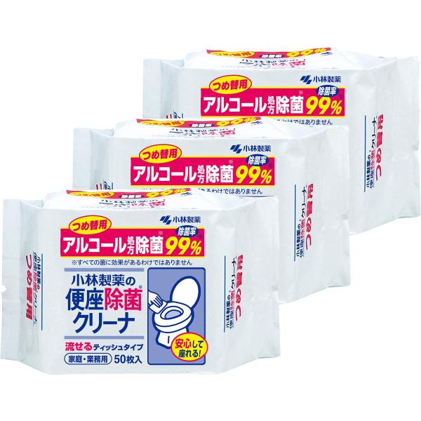 【まとめ買い】小林製薬の便座除菌クリーナ 流せるシート アルコール除菌 トイレ掃除に 詰め替え用 5...