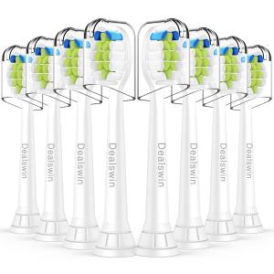 Dealswin フィリップス ソニッケアー 対応 替えブラシ 互換ブラシ 歯垢除去 レギュラーサイズ 8本入 ダイヤモンドクリーン イージークリー 送料無料