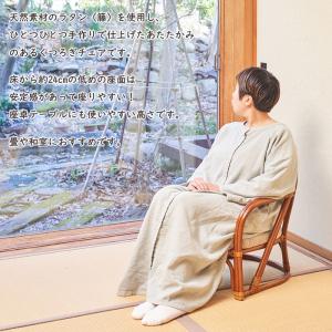 椅子 高座椅子 ラタンチェア 籐 ラタン ロー...の詳細画像1