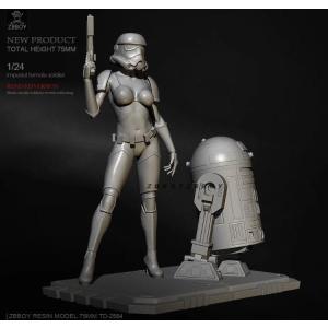 ガレージキット フィギュア SF 女性 ロボット 1/35 未塗装未組立