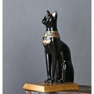 【希少】エジプト　バステト神　古代エジプト　猫型の女神　置物　フィギュア　黒猫 希少】エジプト バステト神 古代エジプト 猫型の女神 置物 フィギュア