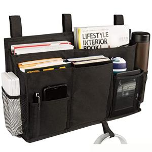 Longbest ベッドサイドポケット 吊り下げ収納袋 ウォールポケット厚手オックスフォードクロス製 寝室ベッド収