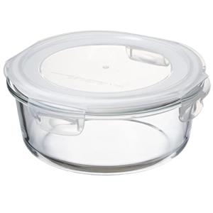 イシガキ産業 保存容器 縦20.5cm×横20.5cm×高さ8.4cm 丸型 1.3L DL 耐熱ガラス 容器 電子レンジ オーブン 食洗器 対応 4333 ホワイト