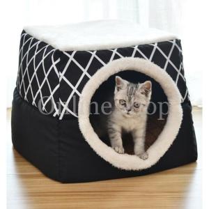 猫ハウス 猫ベッド ペットベッド 犬ベッド 犬 猫 ペットソファー ハウス 2IN1 クッション 可愛い ふわふわ 柔らかい 選べる２色 panni｜onlineshop-musashi