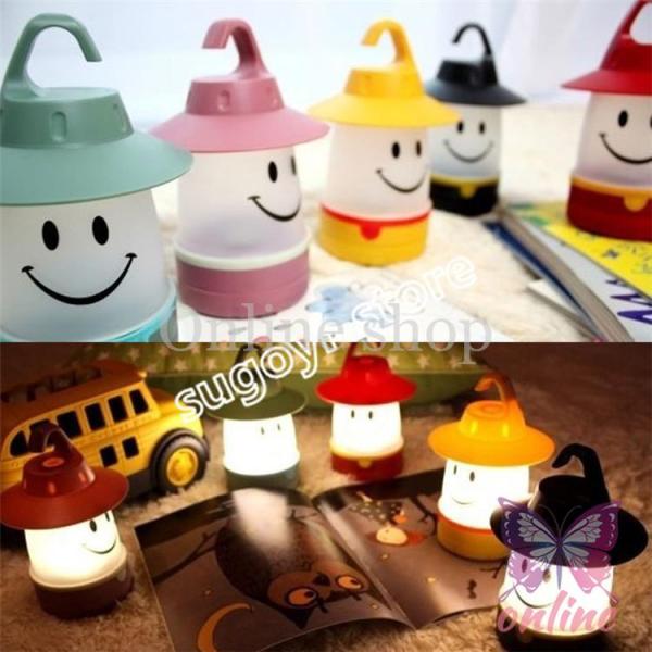 電池式 ライト スマイル LED ランタン コスモブラック 暖色 吊り下げ