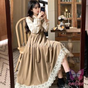 膝丈 軍服風 ゴスロリ ドレス 長袖 衣装 制服 スカート4色 : Thenine