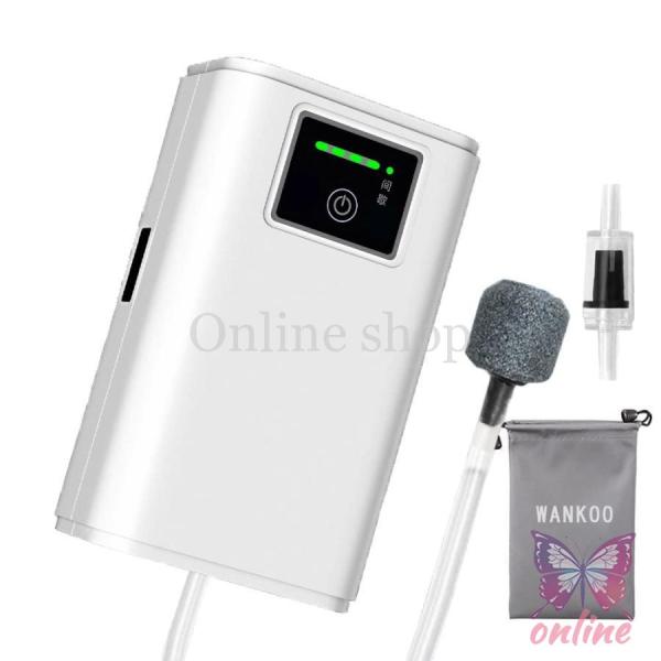 エアーポンプ 釣り/水槽 ポンプ USB充電 電池内蔵 消音30db 連続25時間 間欠モードでは5...