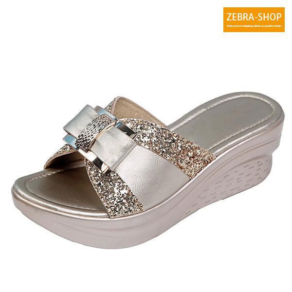 夏サンダル レディース 履きやすい 可愛いサンダル 歩きやすい ウェッジソール ミュールサンダル オ...