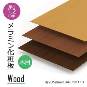 両面化粧板 合板 棚板材 木目 ウォールナット ブラウン 茶 ポリ 
