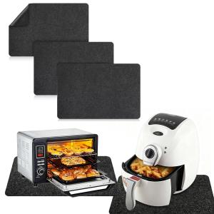 HUIKKJP キッチンシリコン耐熱シート 300℃ 断熱滑り止めマット 調理台保護 3 枚セット（45×30cm・電子レンジ対応）