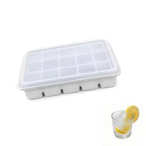 MOCOXYKLXY 製氷皿 四角氷 シリコン製氷機製氷15グリッドスクエアシリコーンアイスキューブ型サプリメントボックス付き蓋製氷型製氷ボ